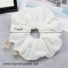 Jgqur White Hair Scrunchies For Women 1Pc Large Elastic Hair Ties Soft Hairbands For Thick Thin Hair Big Ponytail Holders Hair Accessories