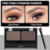 Light Dark Brown Eye Brow Powder Kit For Women Medium Coffee Eyebrow Powder Palette With Brush Brow Color Filler Get Full Defined Natural