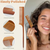 Rat Tail Wooden Comb For Daily Grooming And Styling Unisex Anti Static Comb With Fine Teeth For Curly And Straight Hair