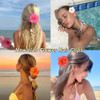 Canitor Hawaiian Flower Hair Clips Hibiscus Floral Hair Clips Cute Summer Beach Hair Accessories For Women Girls Luau Outfits Party Adult