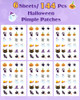 Attyxfica Halloween Cute Pimple Patches For Face Hydrocolloid Acne Patches