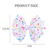 4 Inch Glitter Sprinkle Confetti Birthday Hair Bow Clips For Girls Ikola Handmade Grosgrain Ribbon Bows Non Slip Alligator Barrettes Hair