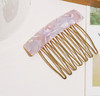Feilguee 4 Pcs Acetate Exquisite Hair Side Combs Small Seven Tooth Hair Combs Vintage Elegant French Side Combs Hair Jewellery Accessories