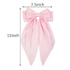 Jgqur Large Pink Satin Hair Bow Clip For Women Girls Oversized Long Tail Hair Accessory For Party Outfits Gift For Girls 1 Pack