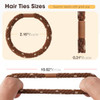 Easyoung 12Pcs Braided Men S Hair Ties No Damage No Crease Breakage Buns Curly Thick Dense Long Hair Ties For Guys