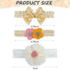 Keainvrn 3Pcs Baby Girl Headbands Flower Bow Headband For Baby Girls Soft Hairbands Hair Accessories For Newborn Infant Toddler Kids