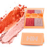 Haute Minute Makeup Blush Plus Brighten Highlighter Duo Mini Lightweight Blendable Shimmer Blush High Pigmented Makeup Powder Palettes