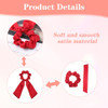 Mabor 3 Pcs Knotted Bow Satin Hair Scrunchie Hair Scarf With Tail Scrunchies Elastic Scarf Ponytail Holder For Women Beige Black And Wine