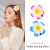 7Pcs Hawaiian Flower Hair Clips For Women Girls Plumeria Artificial Flower Clips Bridal Wedding Party Beach Hair Clips