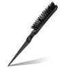 Teasing Boar Bristle Hair Brush For Women Black Teasing Hair Brush Nylon Bristles Salon Styling Edge Boar Bristle Teasings Brushs For Fine