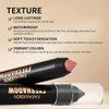 Feicuiyun Monochrome Cream Glitter Shimmer Eye Shadow Stick Palette Makeup 2 In 1 Eyeshadow And Eyeliner Pencil For Women Waterproof Vegan