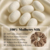 100 Percent Mulberry Silk Scrunchies For Women Oversized Xl Hair Tie For Sleeping Gentle No Damage Hair Accessory For All Hair Types Soft