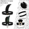 Dtofoot 9 Pcs 1920S Flapper Headband For Women Feather 20S Gatsby Headpiece
