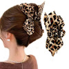 Leopard Hair Claw Clips For Women Cheetah Print Hair Clips Non Slip Strong Hold Jaw Clips Fashion Hair Accessories For Thick Hair Brown