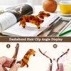 2 Pcs Dachshund Dog Hair Clips For Women Acetate Non Slip Claw Clips Cute Pet Lover Gifts For Christmas And Birthday Stylish Hair