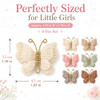 12 Pcs Butterfly Hair Bow Girl Beige Kid S Cute Hair Clips Barrettes Accessories For Infants Toddlers Baby Kids Fine Hair