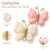 12 Pcs Butterfly Hair Bow Girl Beige Kid S Cute Hair Clips Barrettes Accessories For Infants Toddlers Baby Kids Fine Hair