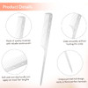 Metal Rat Tail Comb With Metal Pick Stainless Steel Hair Combs Flat Top Fine Cutting Combs Teasing Pin Tail Barber Comb With Parting Tip For