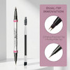 Yemomo Dual Tip Eyebrow Pencil 2 In 1 Waterproof Brow Liner With Ultra Fine Fork And Precision Tip 5 Natural Shades From Light Brown To