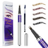 Nyxarajh Precision Eyebrow Tattoo Pen With 4 Fork Micro Tips Waterproof Quick Dry 5 Colors Available 1Ml 3 Dark Brown