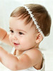 Ickeyou Baby Girls Flower Crown Headband Lace Handmade Floral Headbands Soft Elastic Band Daisy Hairband Newborn Infant Toddler Kids For
