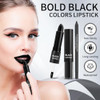 2 In 1 Black Liquid Lipstick And Lip Liner Pencil Kit For Halloween Makeup