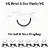 12Pcs Silky Satin Hair Bows Ties For Girls Anti Fraying Bowknot Ribbon Ponytail Holders For Bubble Braids Black And White No Damage Stretchy
