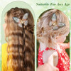 Alpinleux 2 Pcs Green 3D Moving Wings Butterfly Hair Clips 3.7 X 3