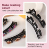 Precirise Hair Barrettes For Women Rhinestone Braided Hair Clips For Women