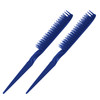 2 Pcs 3 Row Comb For Natural Hair Blue Unbraider Combs Set Rat Tail Styling Comb Curly Hair Styling Brush For Women Men Detangling Stylings