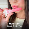 Mixik 123 Cheeky Blush Tint And Lip Stain Multi Use Long Lasting Lip And Cheek Makeup With Squalane And Sodium Hyaluronate Vegan And Cruelty