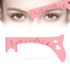 Eyebrow Stencil Ruler 4In1 Reusable Template Eyeliner Makeup Tool Pink
