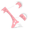 Eyebrow Stencil Ruler 4In1 Reusable Template Eyeliner Makeup Tool Pink