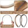 Liqwei 2 Pcs Headbands With Teeth For Women Non Slip Plastic Comb Headband With Teeth Fashion Comfortable Hairbands Hair Accessories For
