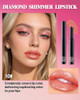 Orange Lipstick For Women Metallic Shimmer Lip Gloss Makeup Long Lasting