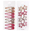 8 Pairs Metal Snap Leopard Print Y2K Hair Clips Hair Accessories For Women
