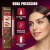 Nyxarajh Double Headed Brow Pen Ultra Precise Hair Like Strokes Long Lasting Makeup 0.03Mm Precision Nibs Available In Light Brown Brown