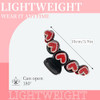 Xielime Valentine S Day Heart Hair Claw Clips For Women Rhinestone Glitter Red Heart Hair Clips For Thick Hair Strong Hold No Slip French