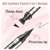 Qic Winged Eyeliner Stamp Black Eyeliner Pencil Double End Eye Liner Stamp For Both Eyes Liquid Eyeliner Waterproof Easy For Beginners