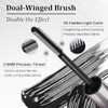 Feather Iron Wand Mascara Brush Metal Mascara Wand Super Waterproof Black