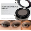 Qhosiuli Cool Ash Grey Matte Eyeshadow Palette Mini Monochrome Eye Shadow For Older Women Pigmented Smoky Eyeshadow Powder Compact Sombras