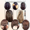 Sparkling Crystal Stone Braided Hair Clips Duck Bill Clip With Rhinestone