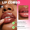 Dageda 2 In 1 Lip Liner Gloss Set Long Lasting Lip Tint Stain Glossy Lips Combo Waterproof Smudge Proof Lip Stain Marker Moisturizing