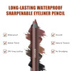 Baisen Diary Plum Eyeliner For Older Women 24Hr Waterproof Eyeliner Pencil With Built In Sharpener Long Lasting Smudge Proof Creamy Glide