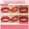 Wugbc Lip Liner Stain And Lip Gloss Set Rose Pink Lip Stain Long Lasting Waterproof Hydrating Lip Tint Highly Pigmented Lip Combo Smooth Lip