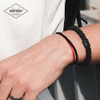 Havhaf Braided Mens Hair Ties For Men For Buns Curly Thick Dense Hair Elastic Hair Ties For Guys No Damage Crease Breakage Black 5 Count