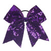Xansema Women Girls Kids Teens Sequins Hair Bows Elastic Hair Tie Ribbon Large Cheer Bow Ponytail Holder Hair Band Deep Purple