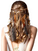 Xunyee Feather Headband Short Classic Style Brown Series