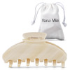 Hana Mia Large Cream White Claw Clip 4 Inch Acetate Hair Clip For Women