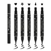 Qiufsse 5Pcs Liquid Eyeliner Stamp Pen Set Eyeliner Liquid Liner Black